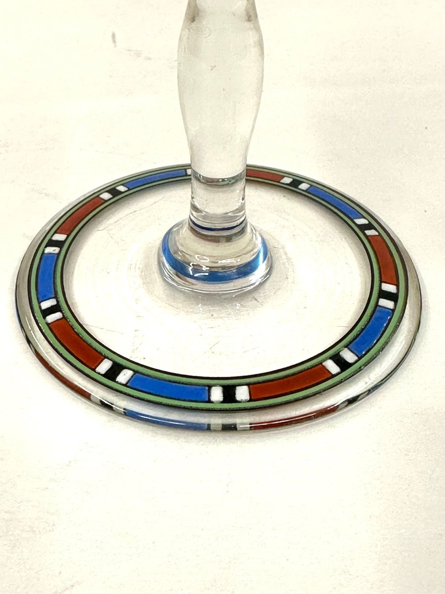 Crystal Enamelled Cup - Boheme - Early XXth Century-photo-2