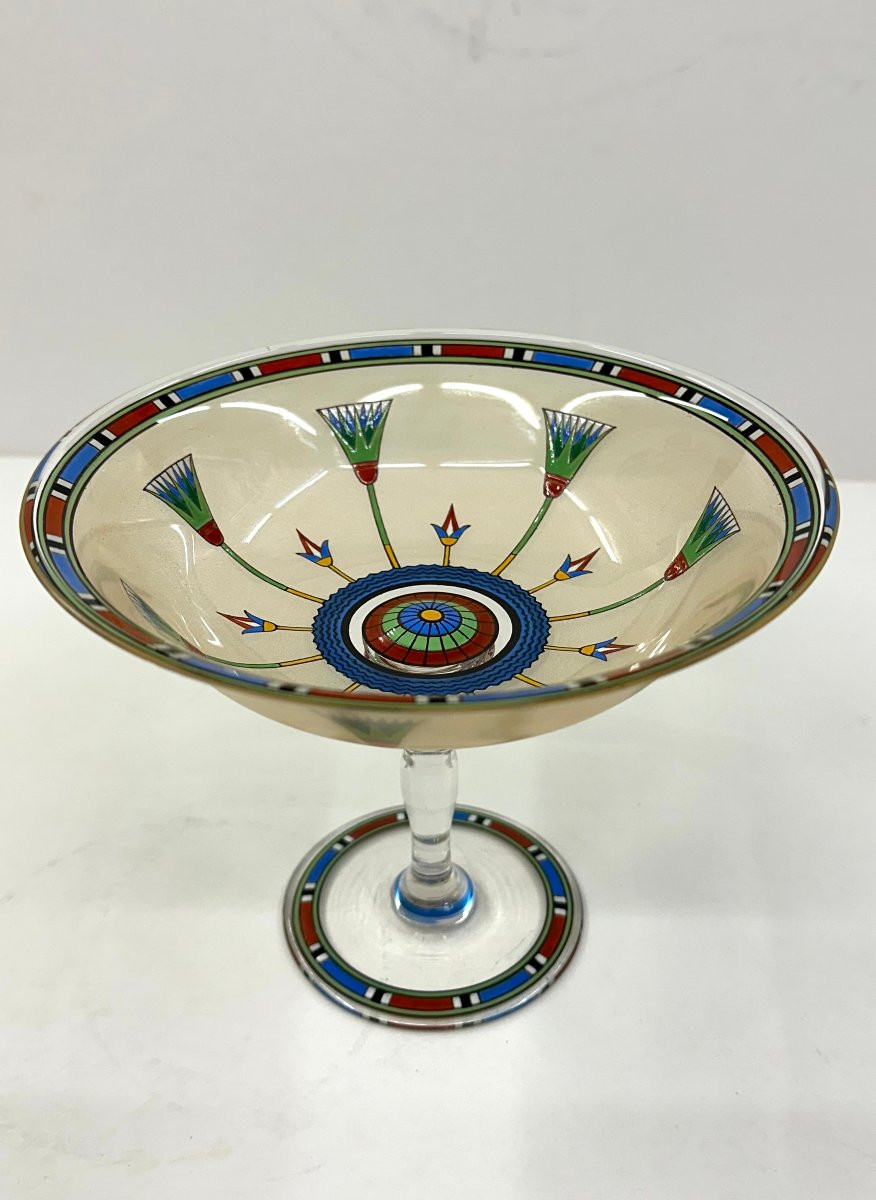 Crystal Enamelled Cup - Boheme - Early XXth Century-photo-4