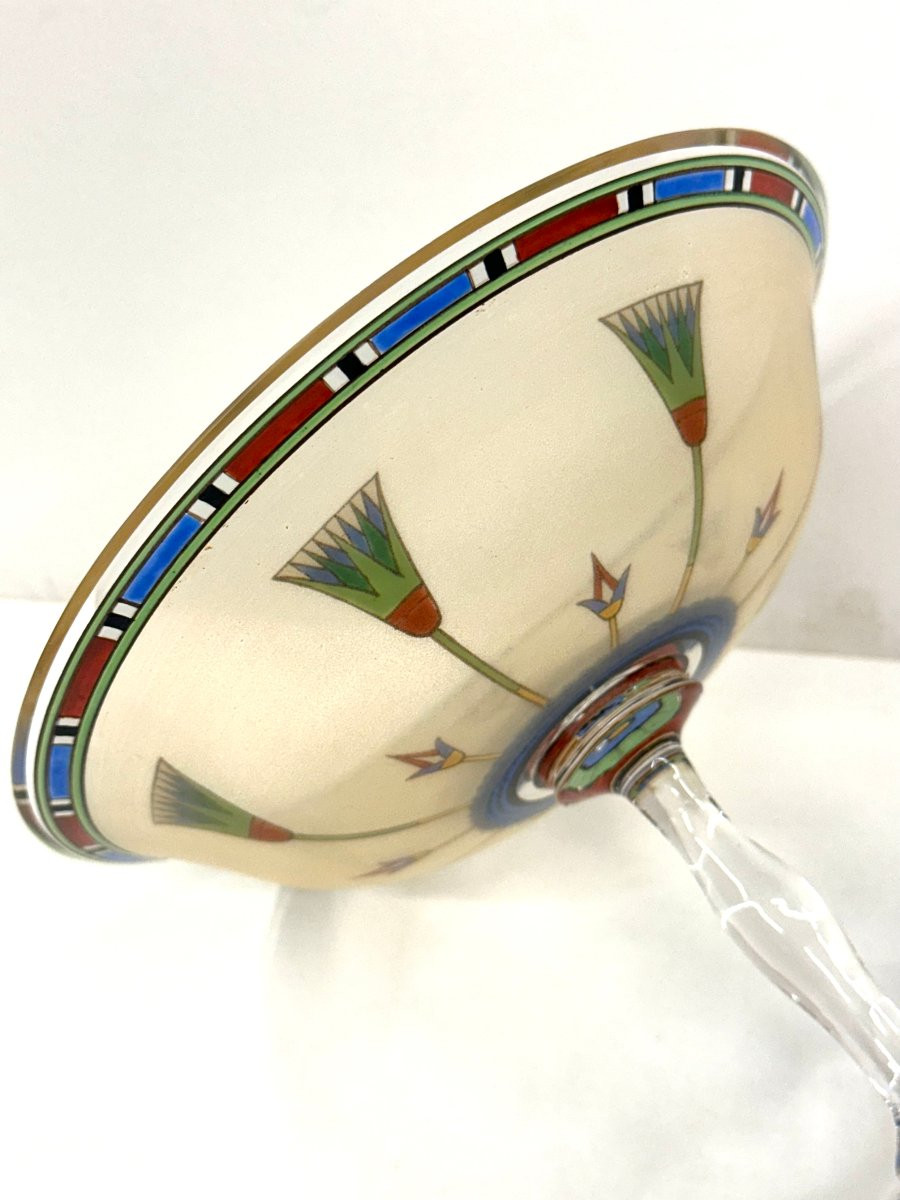 Crystal Enamelled Cup - Boheme - Early XXth Century-photo-5