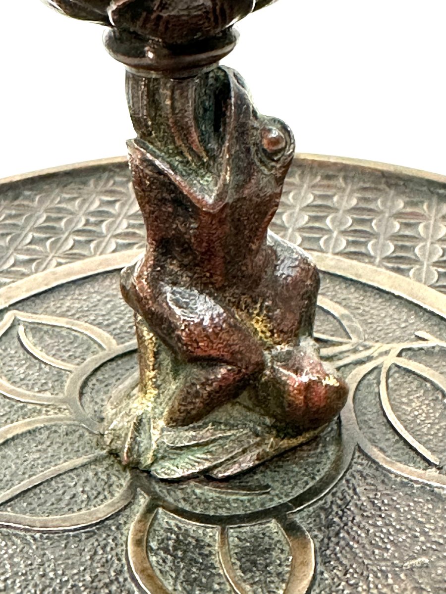 GRAND BOUGEOIR A MAIN (手燭) - BRONZE - JAPON  - KOMAI - PERIODE MEIJI - XIXème -photo-5