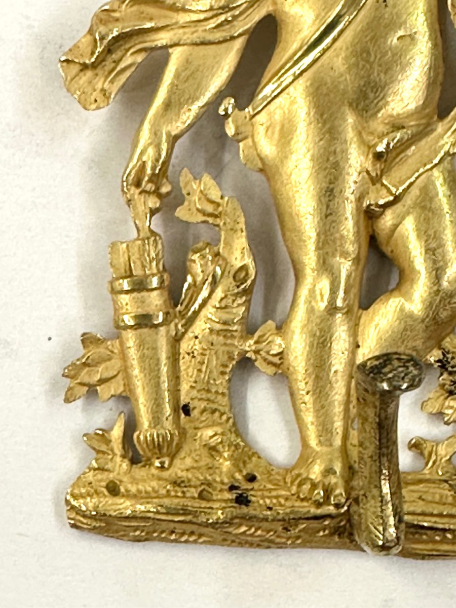 Pair Of Miniature Doors - Gilded Bronze - Early 19th Century-photo-3