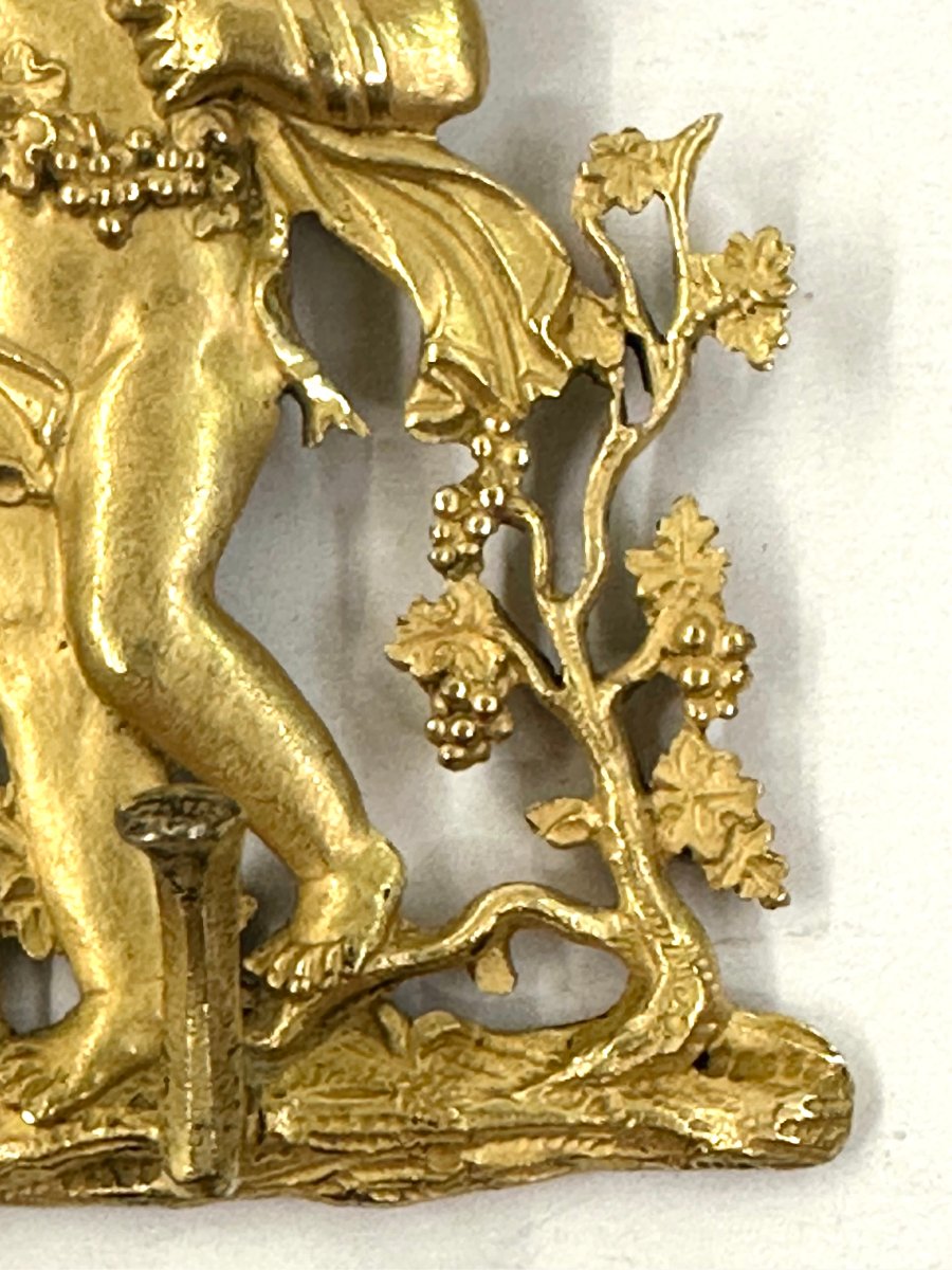 Pair Of Miniature Doors - Gilded Bronze - Early 19th Century-photo-3