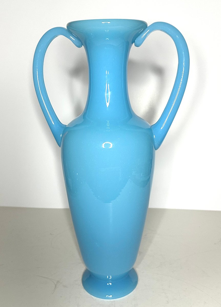 GRAND VASE - OPALINE CRISTAL - BACCARAT - 1930/1950-photo-5