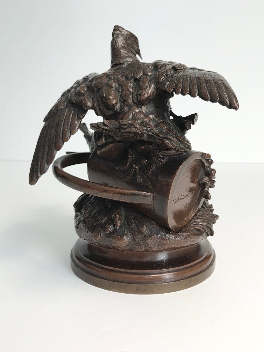 Statuette en bronze OISEAUX - Charles FERVILLE-SUAN-photo-3