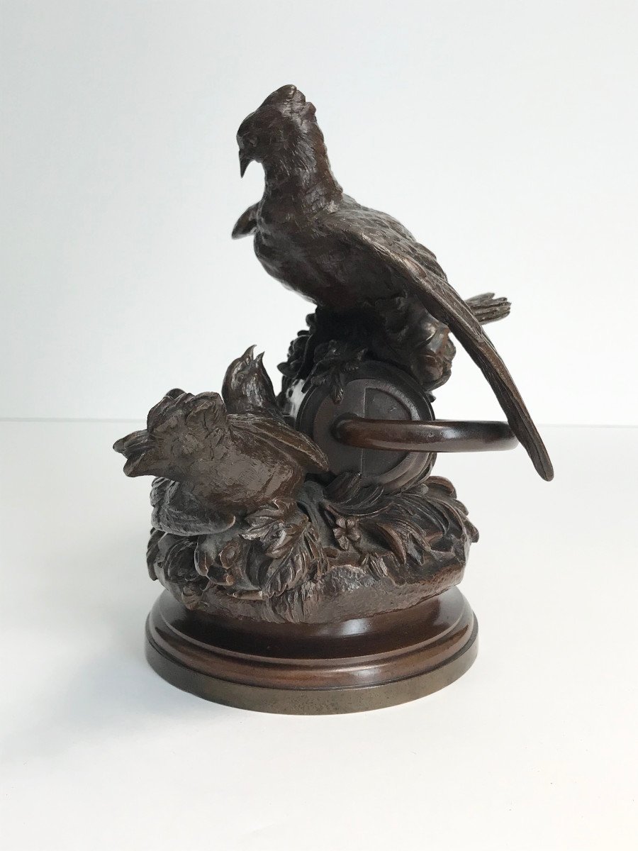 Statuette en bronze OISEAUX - Charles FERVILLE-SUAN-photo-4