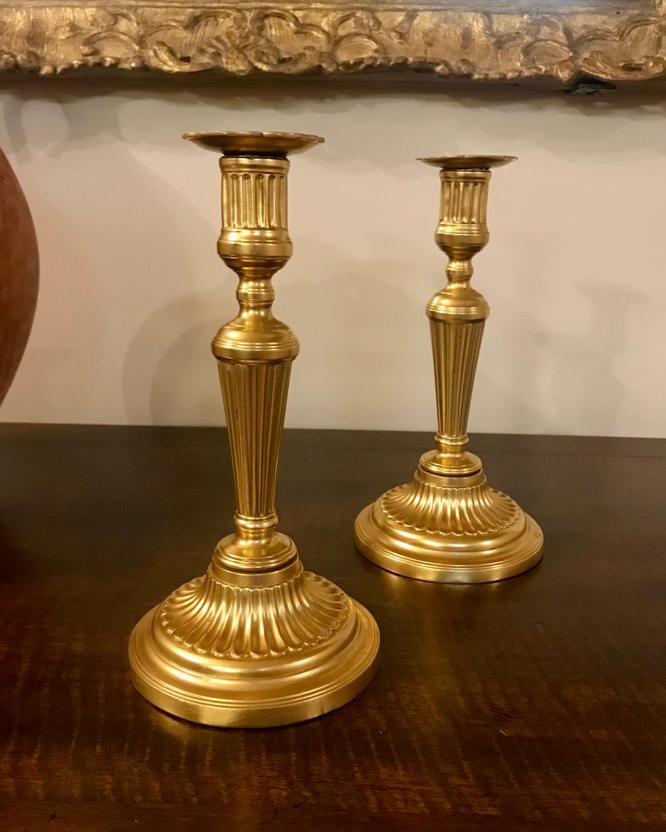 A Pair Of 18th Century Louis XVI Candlesticks