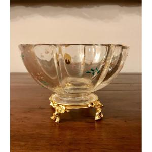 Japonist Crystal Cup By Baccarat For Eugène Rousseau 