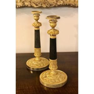 A Pair Of Large Neoclassical Candlesticks