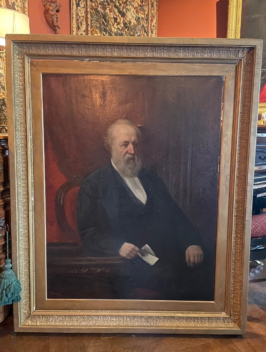 Important Quality Portrait Representing The Poet D. Stannus. 19th Century English School-photo-5