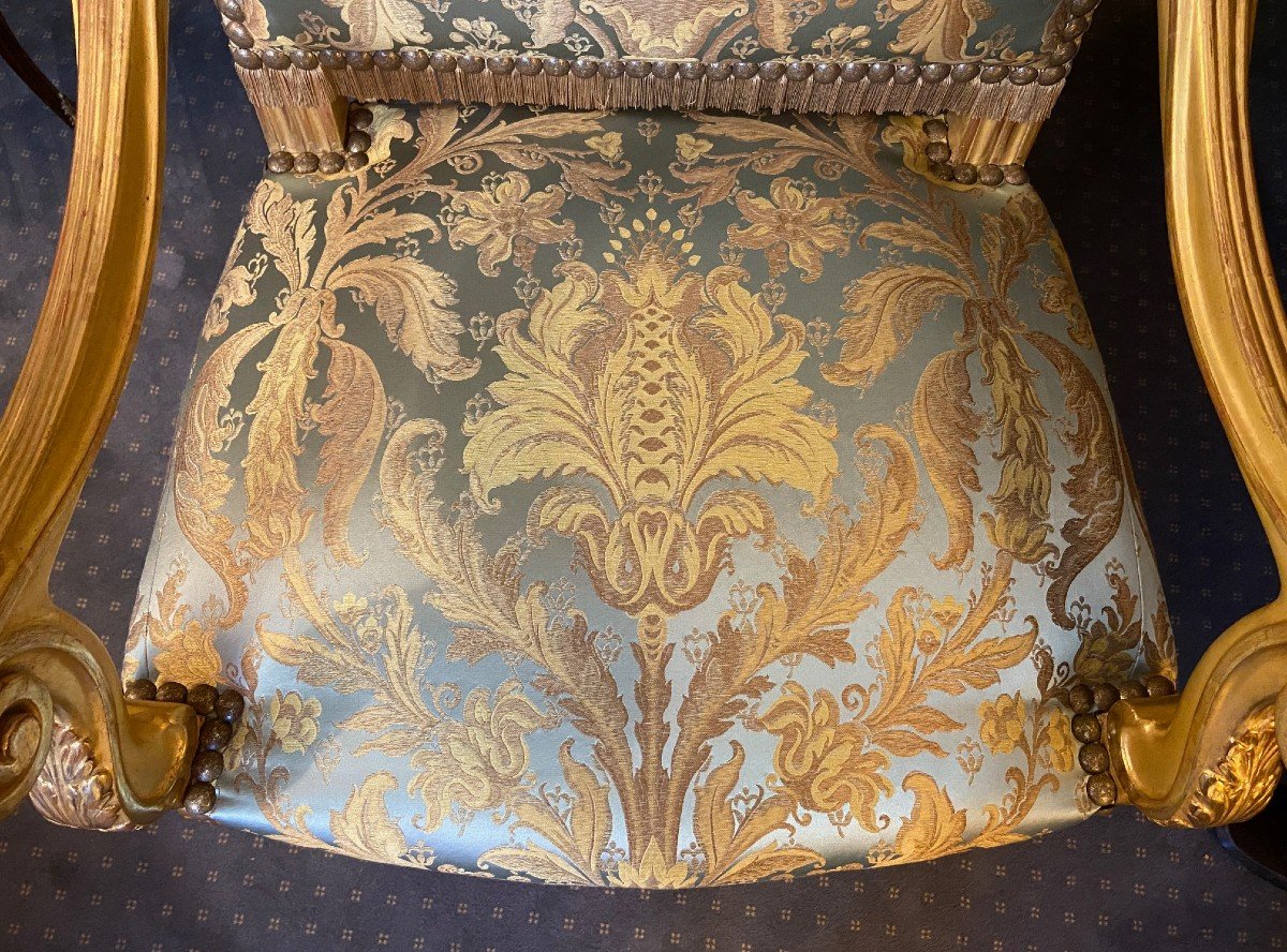 Pair Of Large Louis XIV Armchairs-photo-6