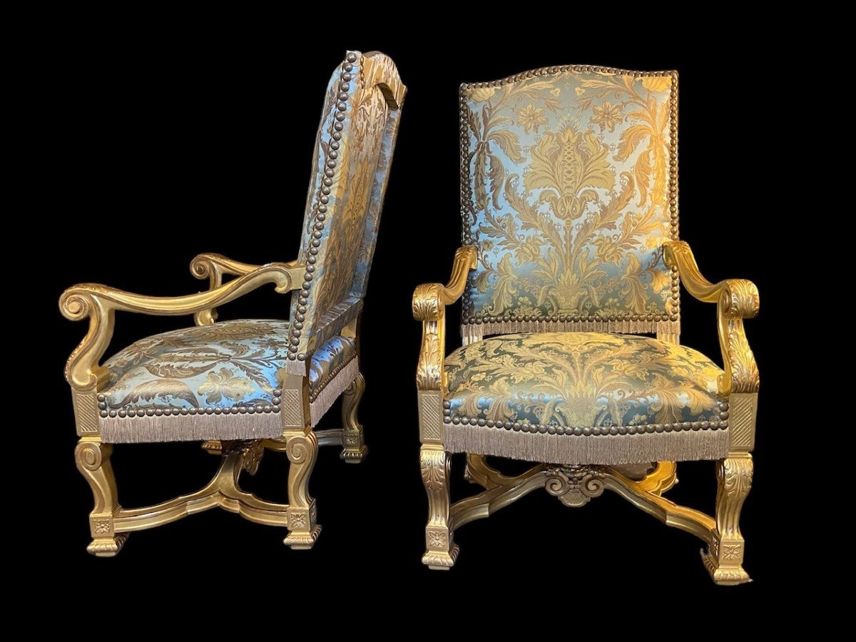 Pair Of Large Louis XIV Armchairs