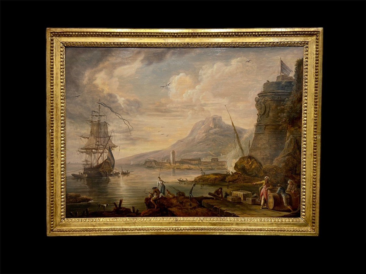 Oil On Panel 18th Century After Lacroix De Marseille