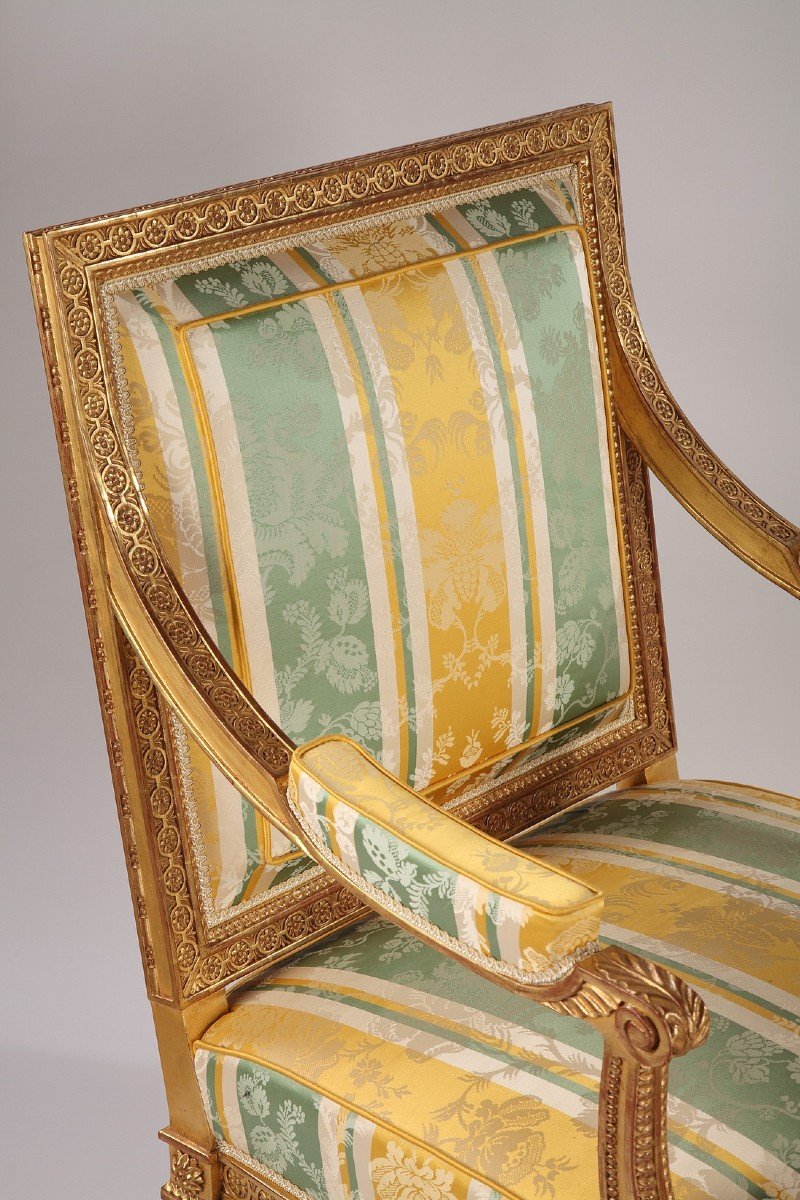 Important Pair Of Louis XVI Armchairs-photo-4