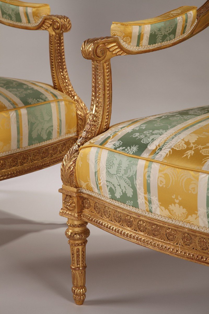 Important Pair Of Louis XVI Armchairs-photo-5