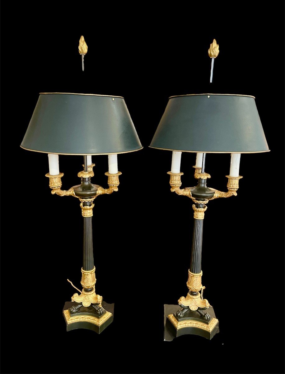 Paire De Lampes Restauration