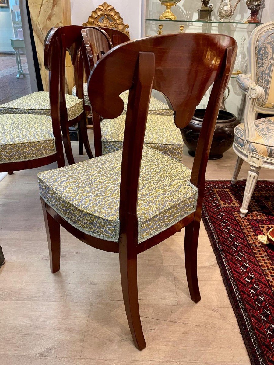Set Of 6 Emipre Mahogany Chairs-photo-4