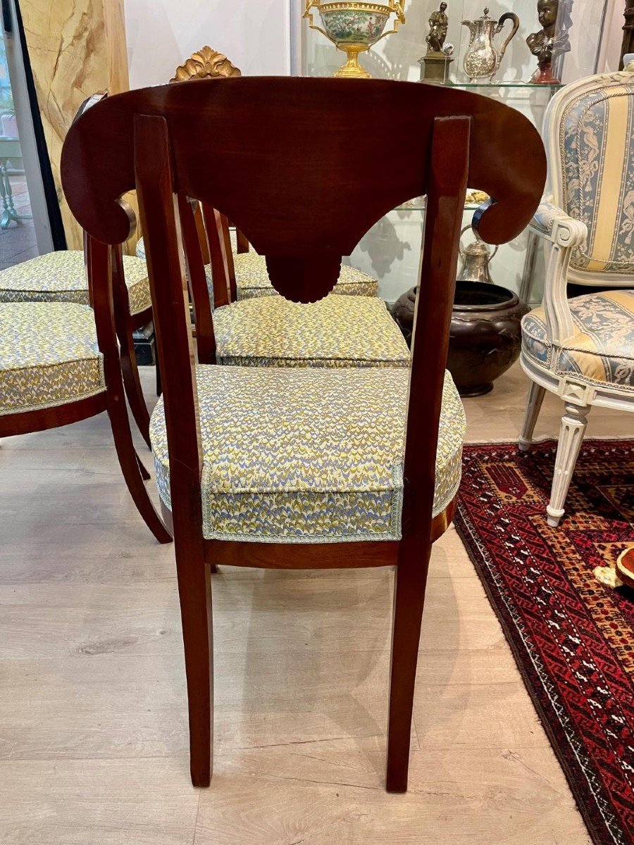 Set Of 6 Emipre Mahogany Chairs-photo-1