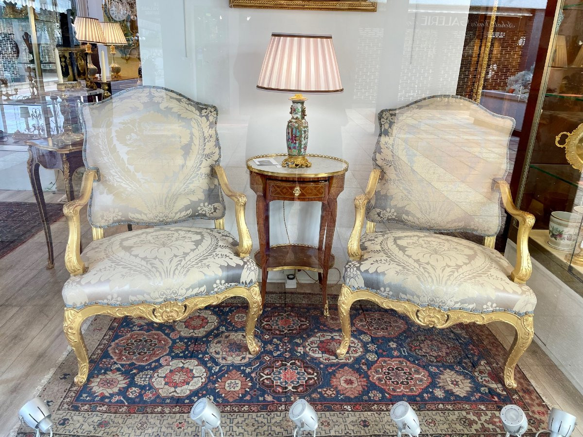 Pair Of Louis XV Armchairs-photo-2