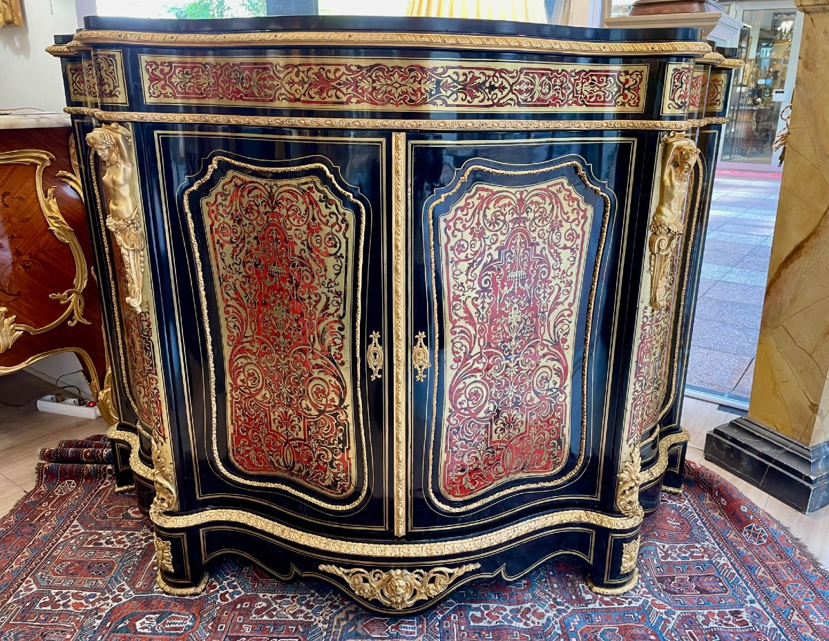 Important meuble Boulle-photo-3