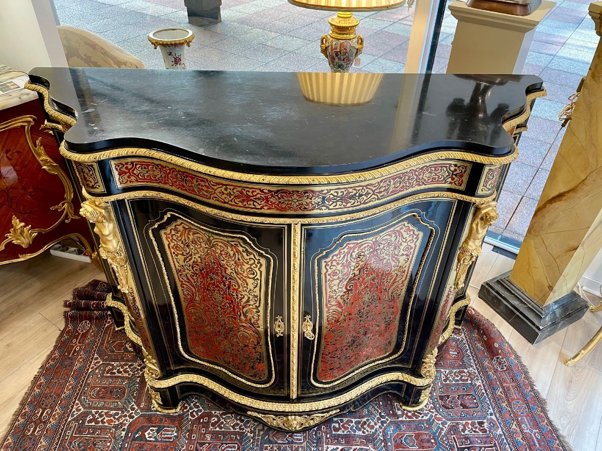 Important meuble Boulle-photo-4