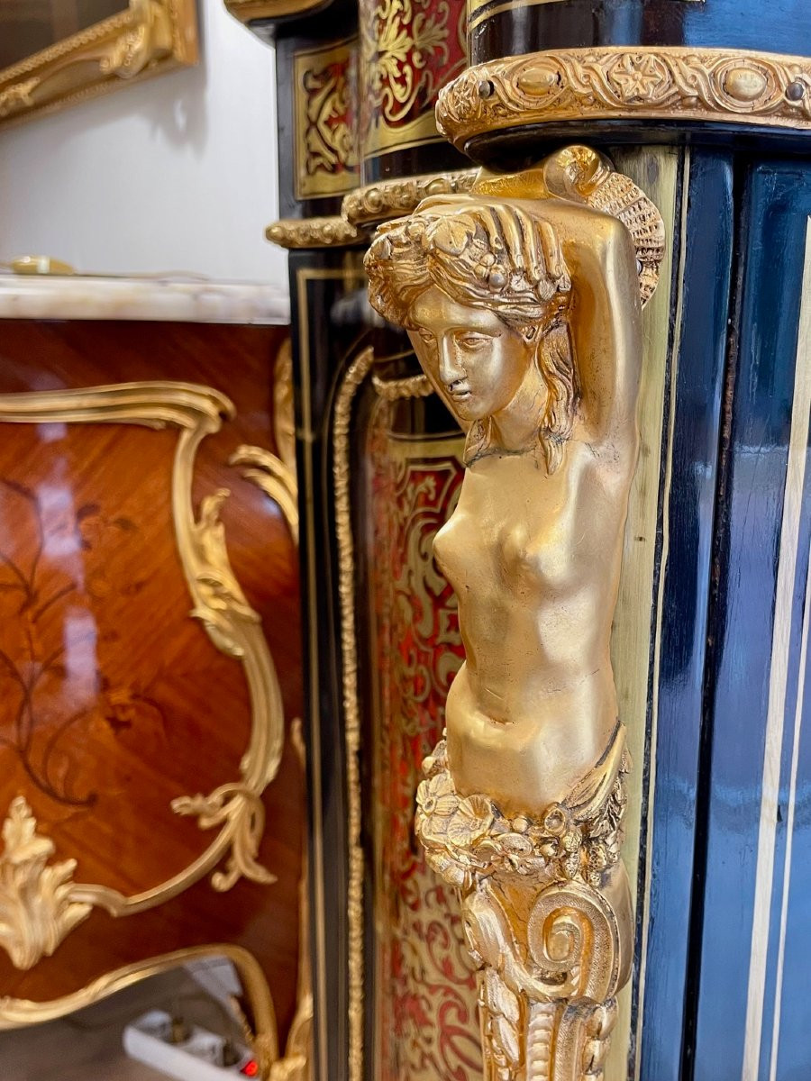 Important meuble Boulle-photo-5