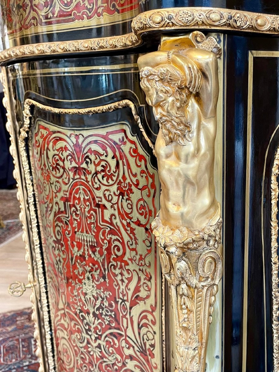 Important meuble Boulle-photo-6
