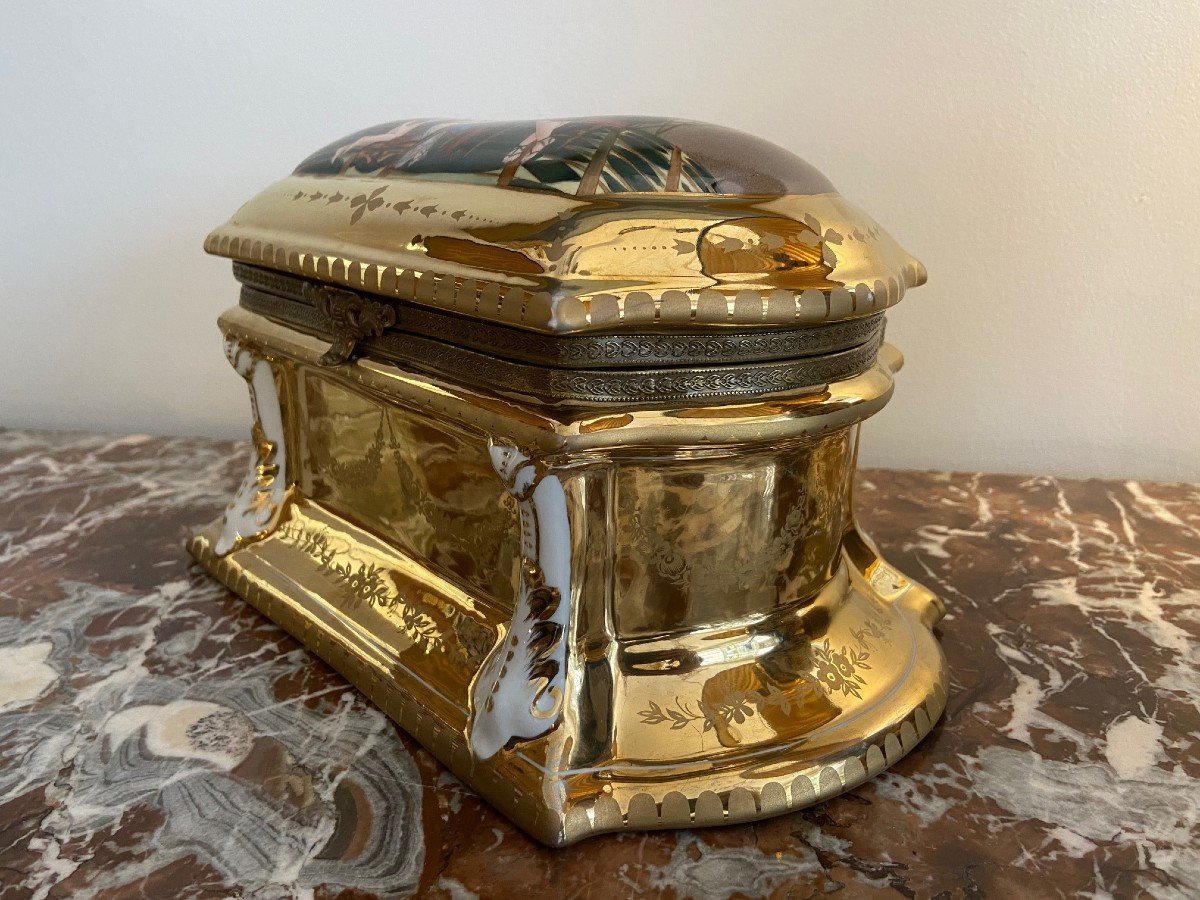 Coffret En Porcelaine XIXème-photo-2