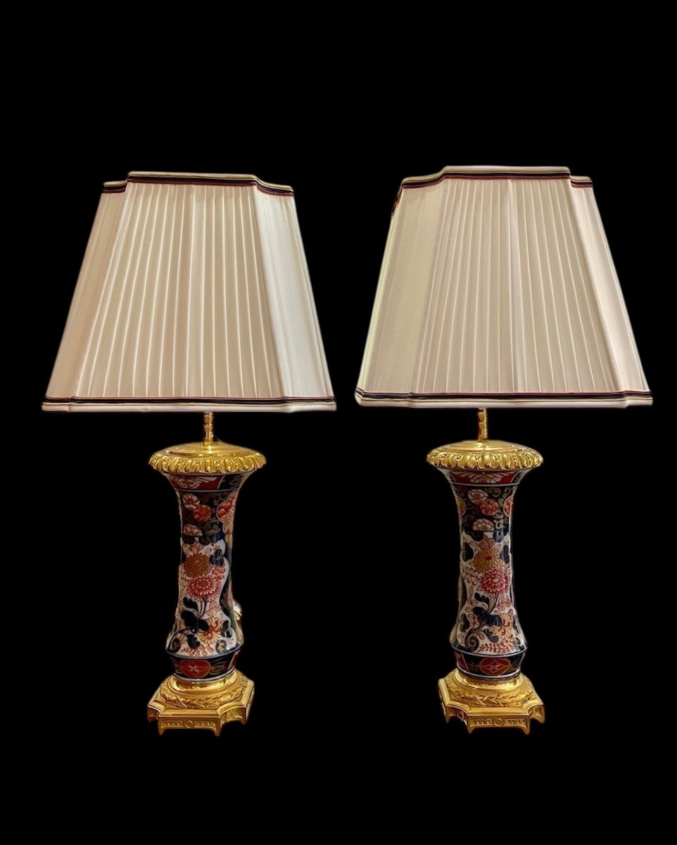 Pair Of Imari Lamps, 19th Century