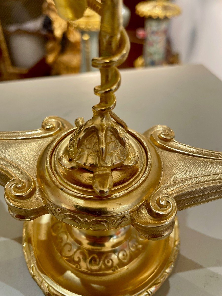 Pair Of Heron Candelabra, 19th Century-photo-3