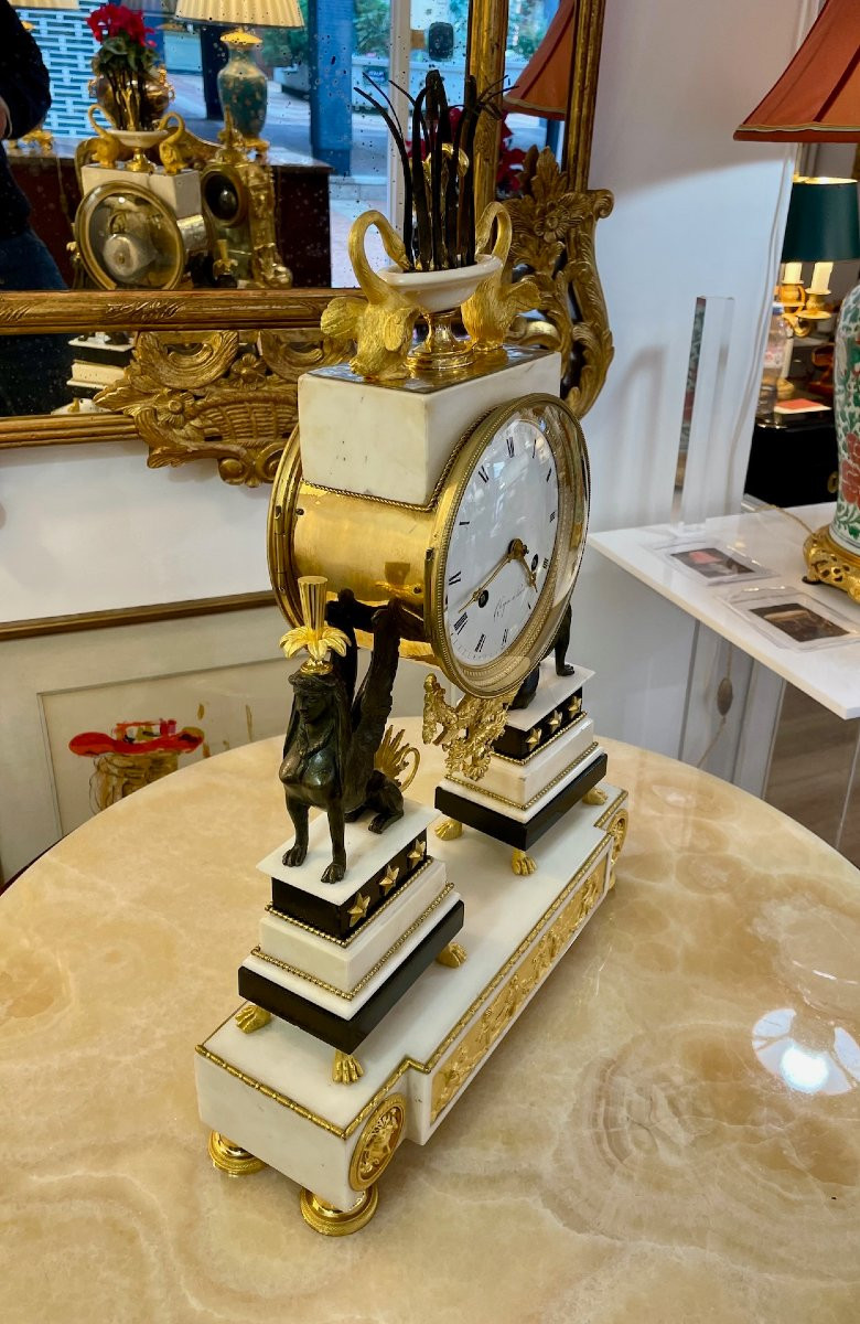 Sphinx Clock, Late 18th Century-photo-3