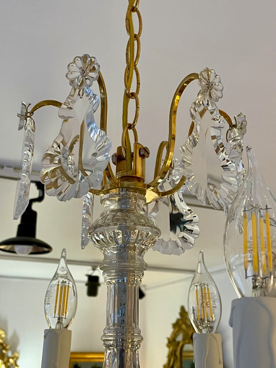 Paire de lustres à pampilles XIXème-photo-1