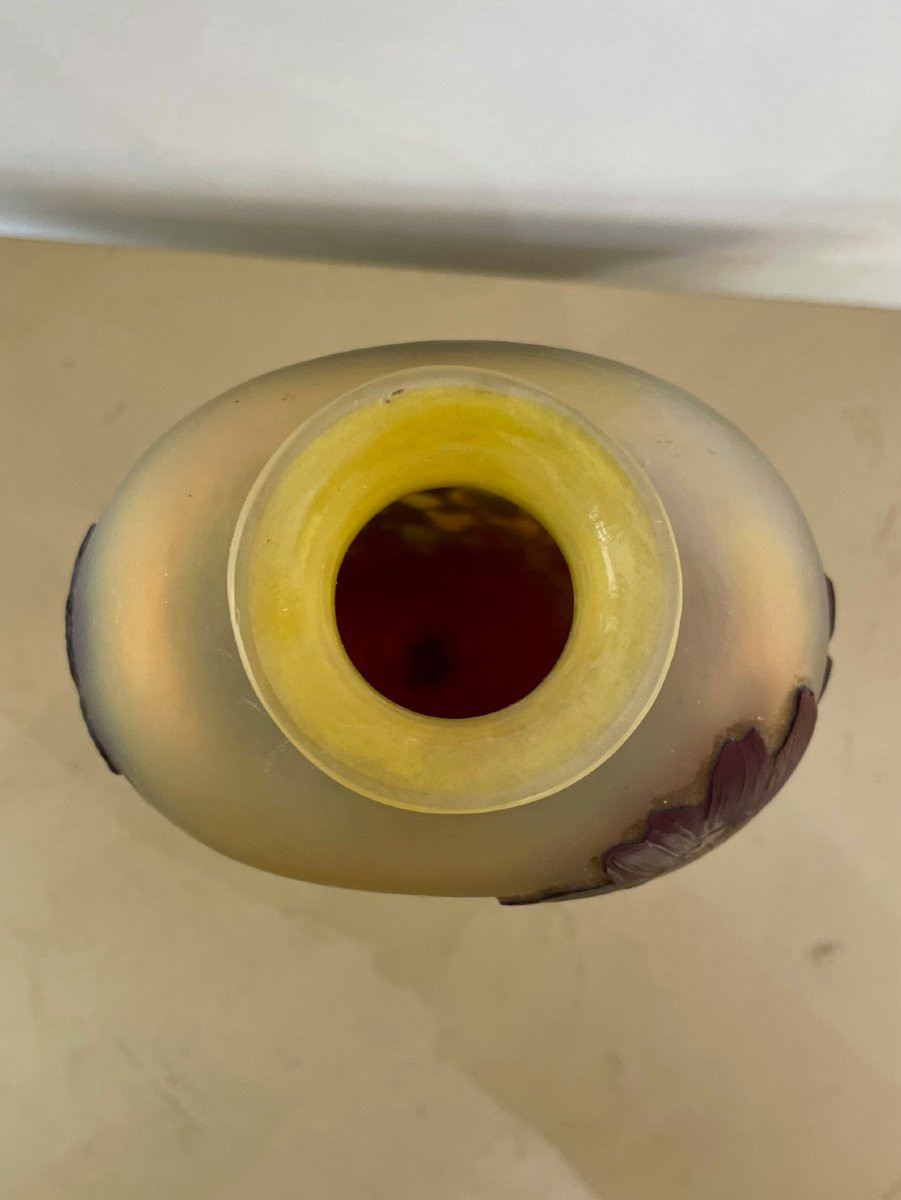 Gallé Vase With Floral Decoration-photo-3