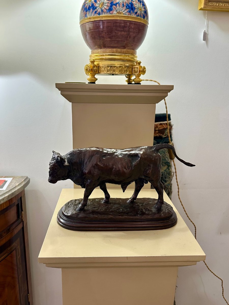 Bronze Sculpture Of A Bull After Rosa Bonheur-photo-1