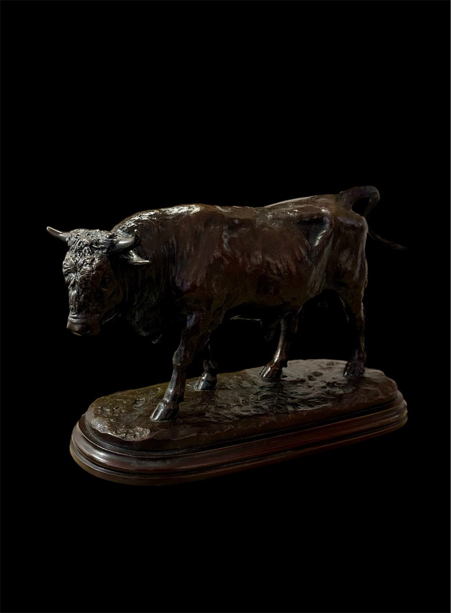 Bronze Sculpture Of A Bull After Rosa Bonheur