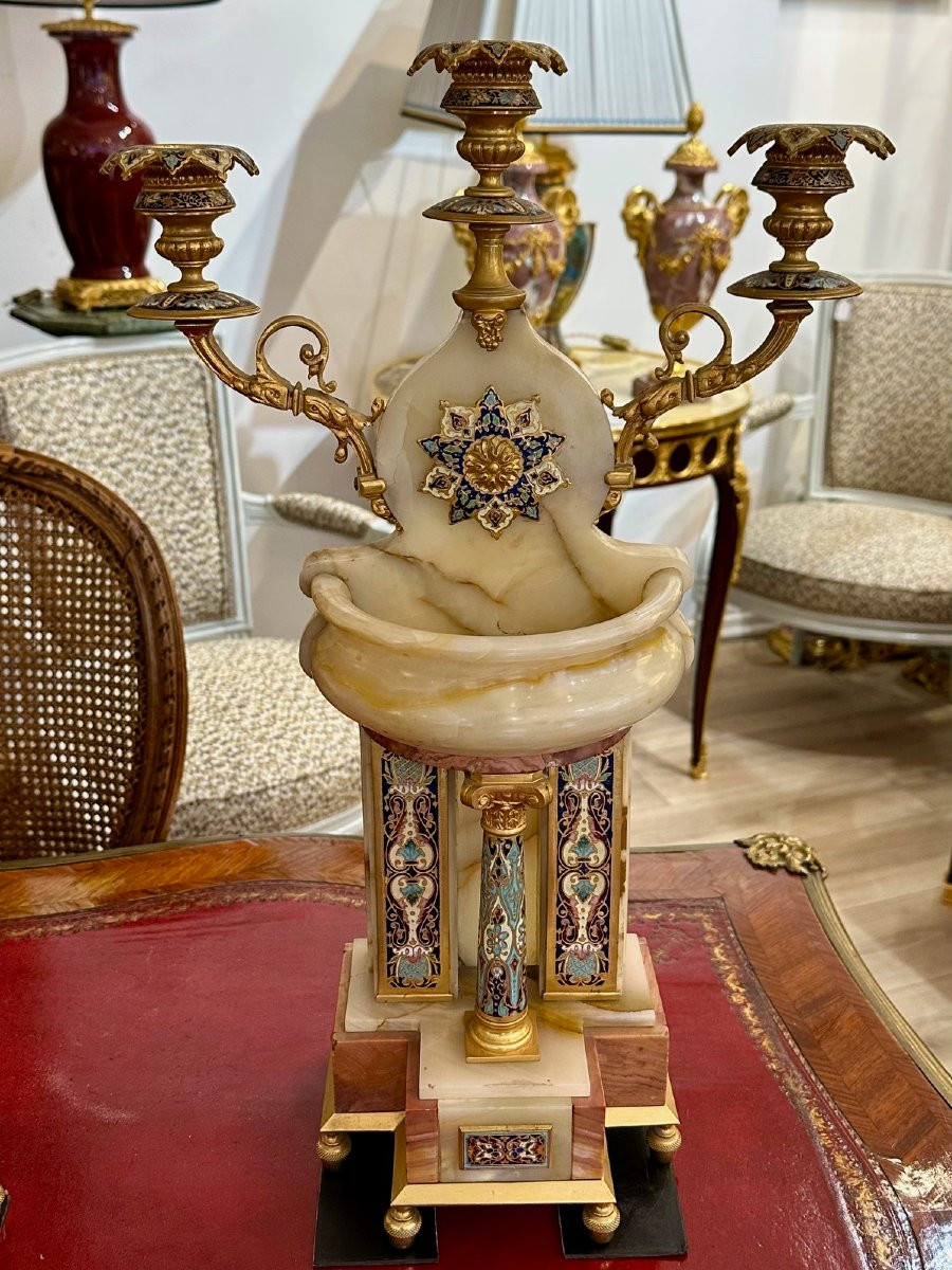 Onyx And Bronze Garniture-photo-2