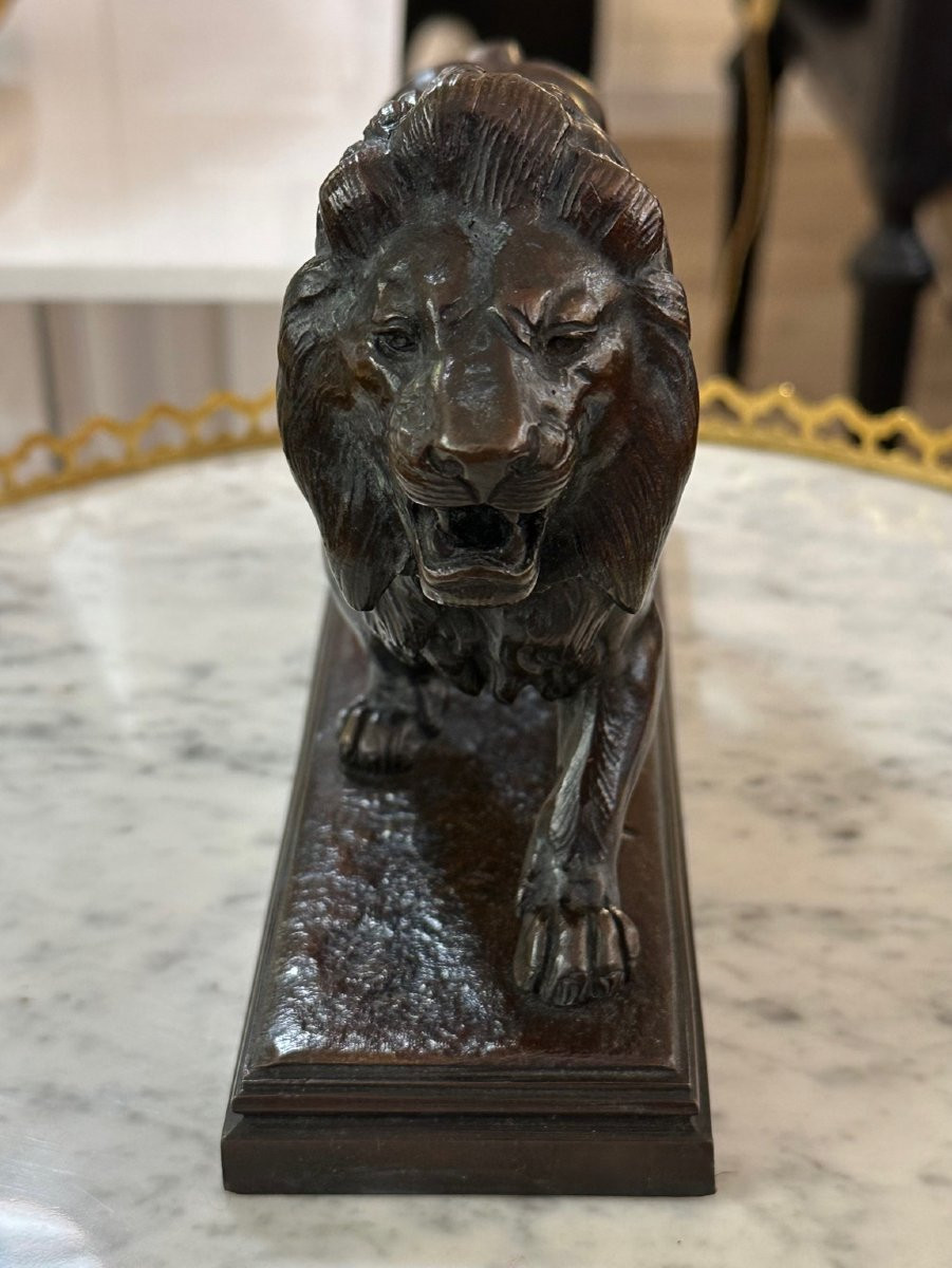 Bronze au lion d'après Antoine-Louis BARYE-photo-4