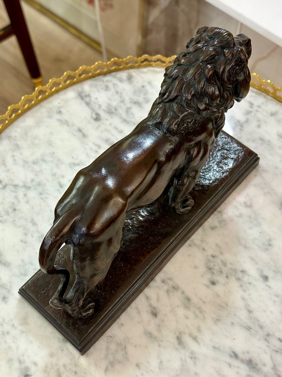 Bronze au lion d'après Antoine-Louis BARYE-photo-2