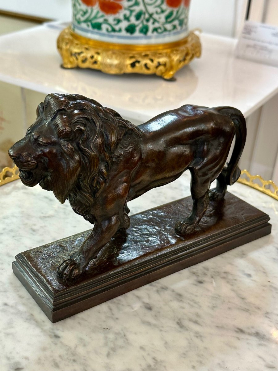 Bronze au lion d'après Antoine-Louis BARYE-photo-5