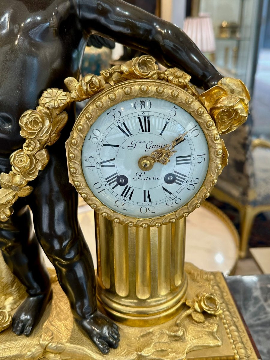 Louis XVI Style Column Clock-photo-3