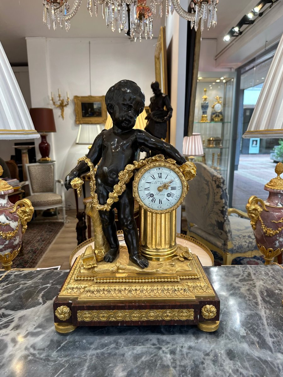 Louis XVI Style Column Clock-photo-4