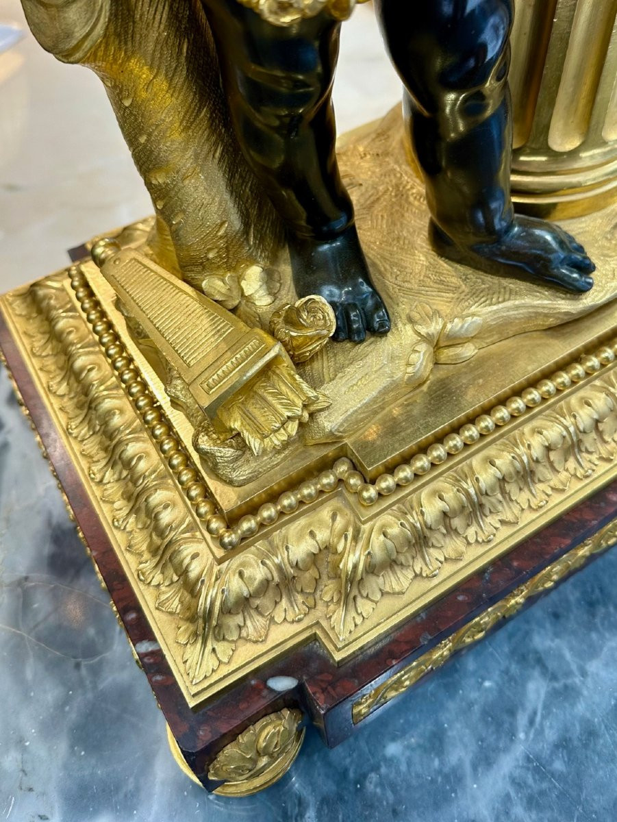 Louis XVI Style Column Clock-photo-1