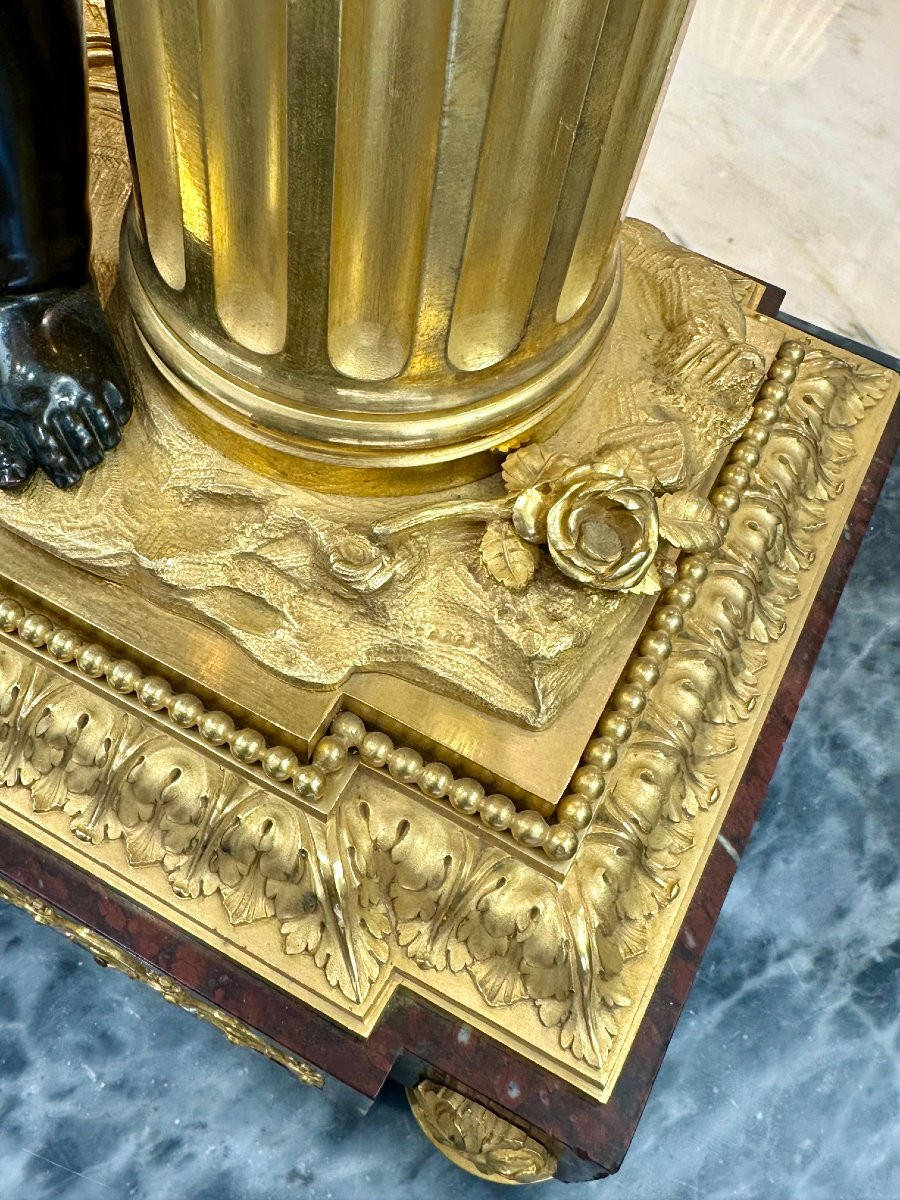 Louis XVI Style Column Clock-photo-2