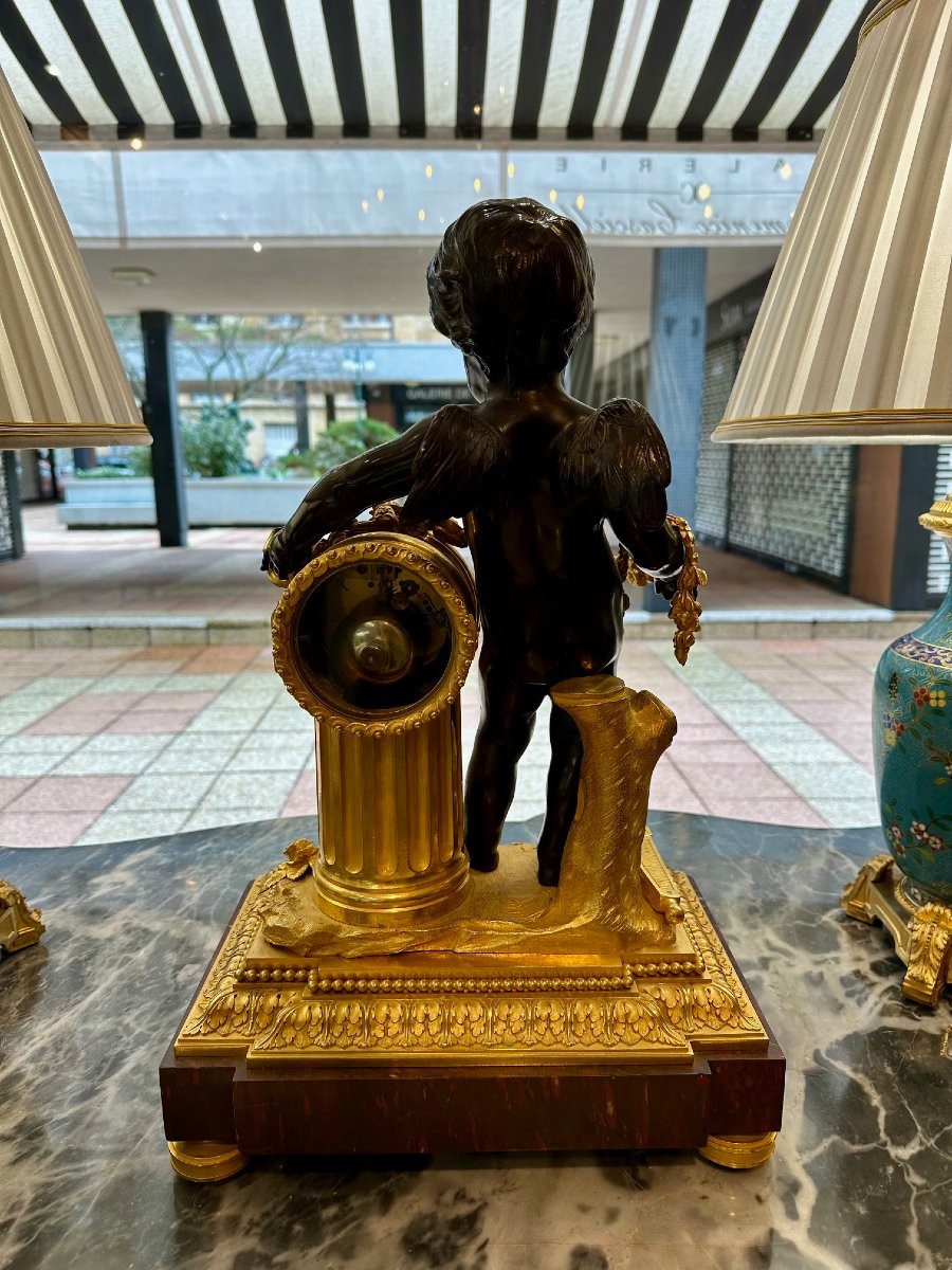 Louis XVI Style Column Clock-photo-3