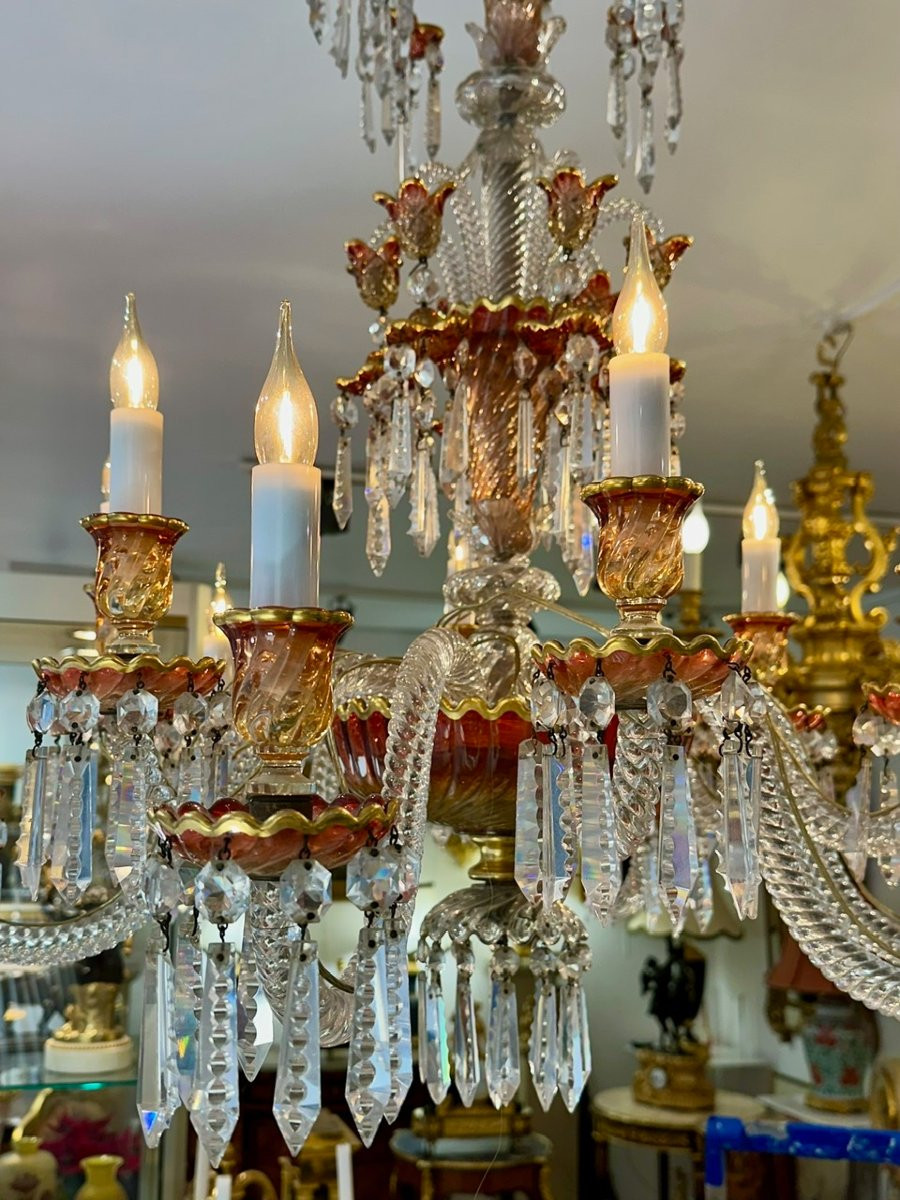 Lustre en cristal signé BACCARAT-photo-2