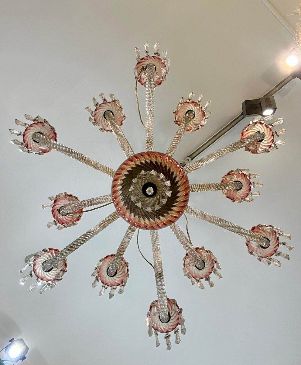 Lustre en cristal signé BACCARAT-photo-4