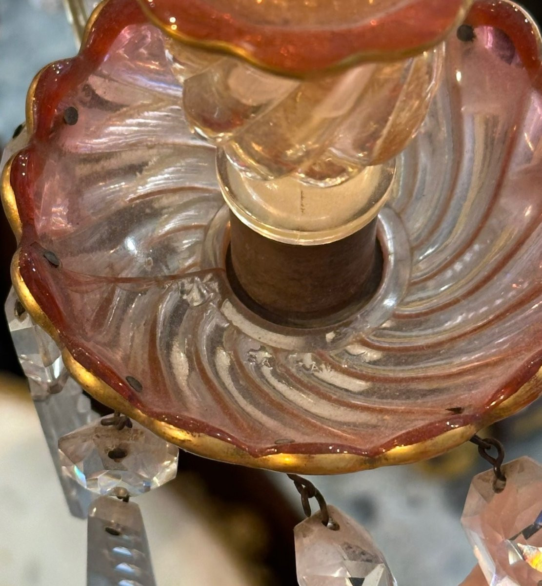 Lustre en cristal signé BACCARAT-photo-1