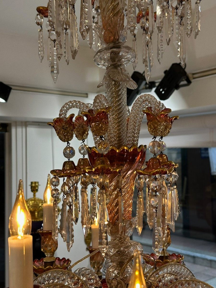 Lustre en cristal signé BACCARAT-photo-3