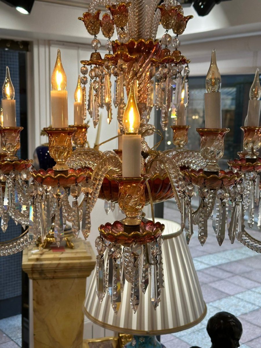 Lustre en cristal signé BACCARAT-photo-4