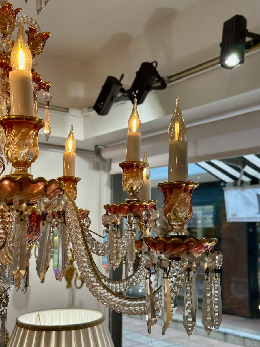 Lustre en cristal signé BACCARAT-photo-6