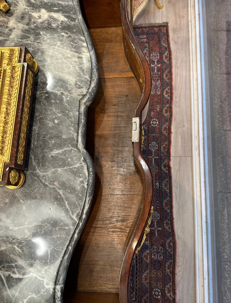 Louis XV Period Tomb-shaped Commode With 3 Drawers-photo-5